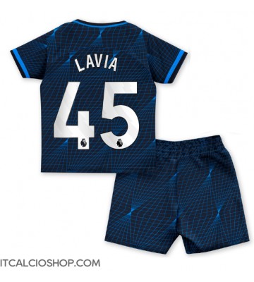 Chelsea Romeo Lavia #45 Seconda Maglia Bambino 2023-24 Manica Corta (+ Pantaloni corti)